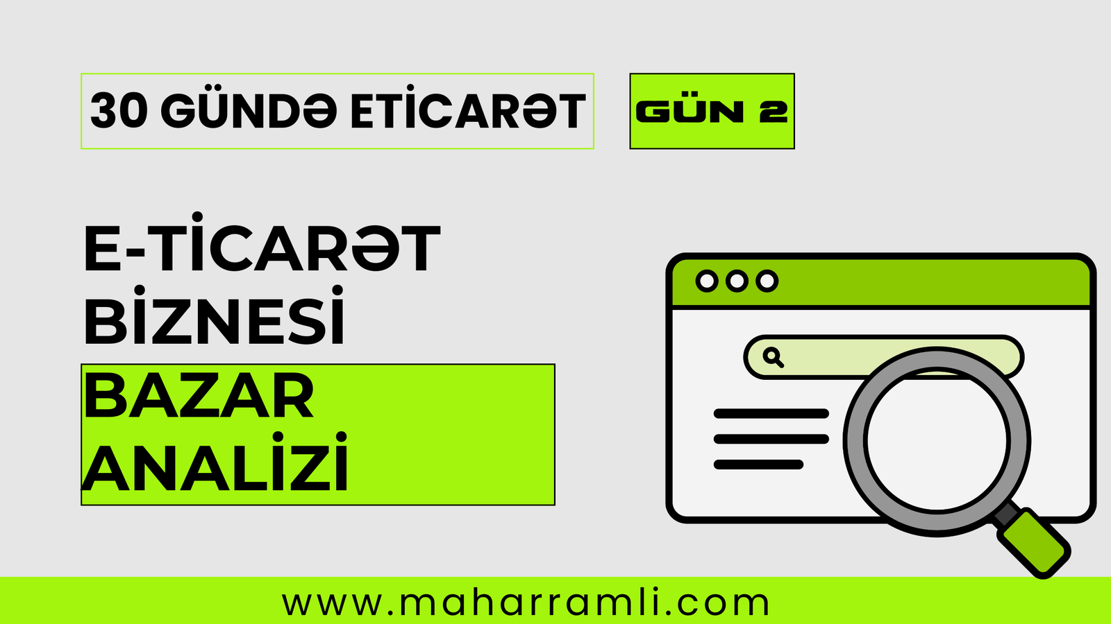 E-ticarət Biznesi Bazar Analizi